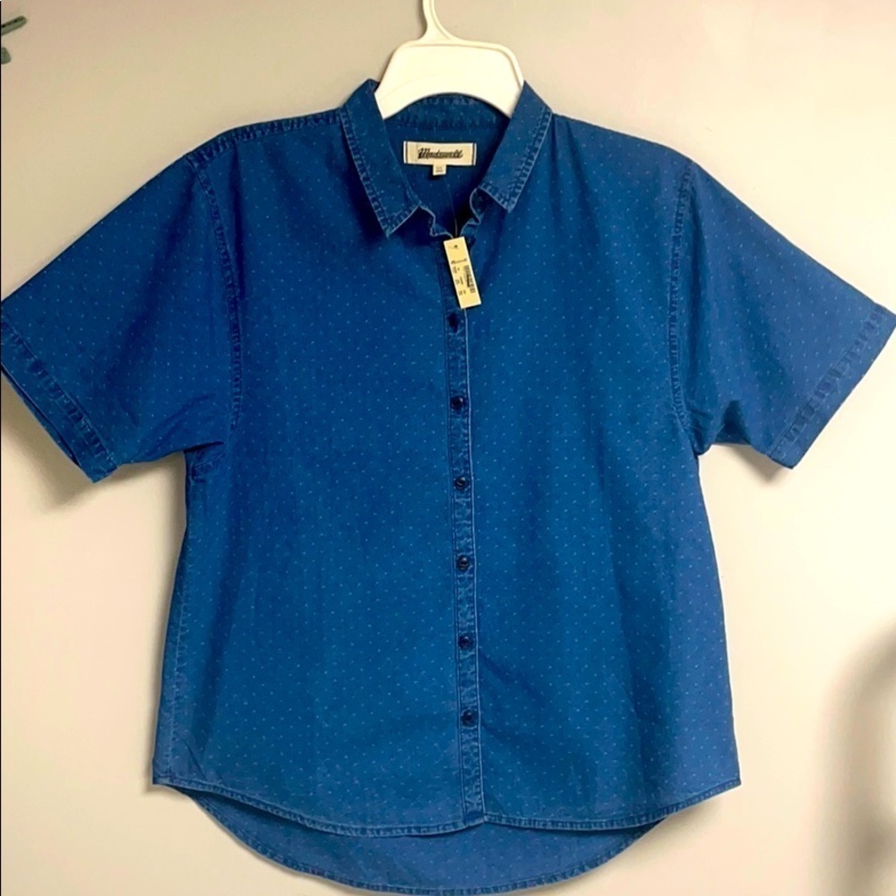 Madewell Blue, button down Shirt,  NWT, XS